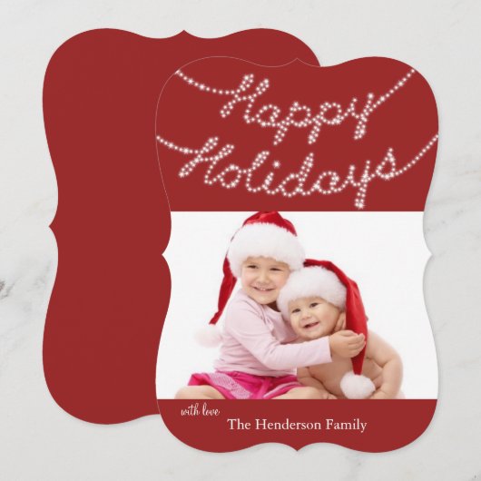 Kerstkaart met foto (Voorkant / Achterkant)