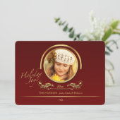 Kerstkaart met foto (Staand voorkant)