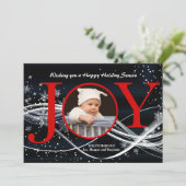 Kerstkaart met foto (Staand voorkant)