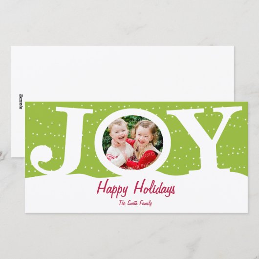 Kerstkaart met foto (Voorkant / Achterkant)