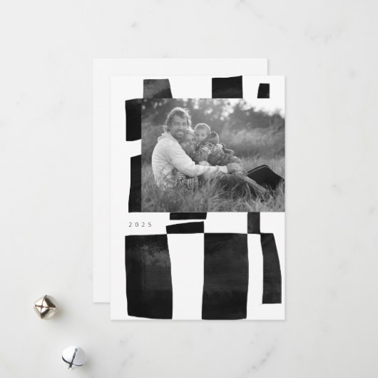 Kerstkaart met foto (Voorkant / Achterkant in situ)