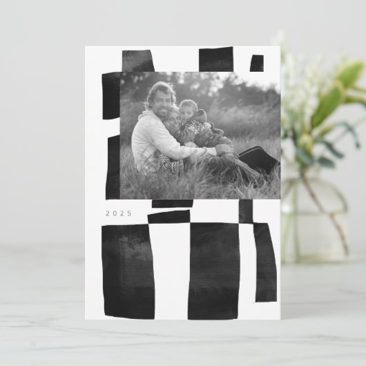 Kerstkaart met foto (Staand voorkant)