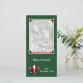 Kerstkaart met foto (Staand voorkant)