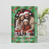 Kerstkaart met foto (Staand voorkant)