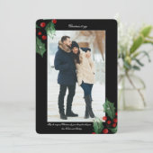 Kerstkaart met foto (Staand voorkant)