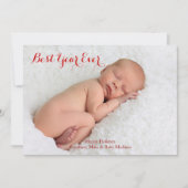 Kerstkaart met foto 'Beste jaar ooit' (Voorkant)