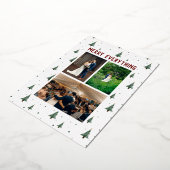 Kerstkaart met foto en Merry Everything Folie Feestdagenkaart (Gedraaid)