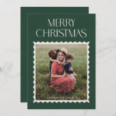 Kerstkaart met foto en postzegel - Bos (Voorkant / Achterkant)