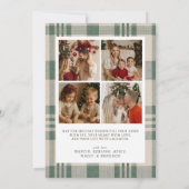 Kerstkaart met foto en ruitpatroon (Achterkant)