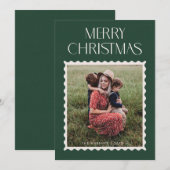 Kerstkaart met foto en zegel - Bos (Voorkant / Achterkant)