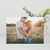 Kerstkaart met foto It's A Wonderful Life (Staand voorkant)