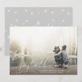 Kerstkaart met foto 'Joy To The World' (Voorkant / Achterkant)