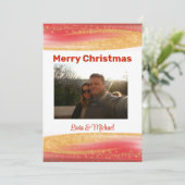 Kerstkaart met foto kaart (Staand voorkant)