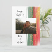 Kerstkaart met foto kaart (Staand voorkant)