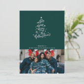 Kerstkaart met foto 'Liefde kwam naar beneden' (Staand voorkant)