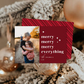 Kerstkaart met foto 'Merry Merry Everything'