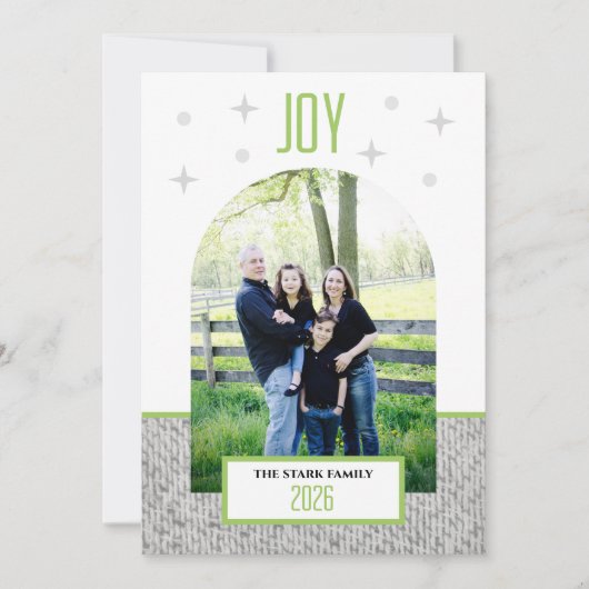 Kerstkaart met foto - Modern (Voorkant)