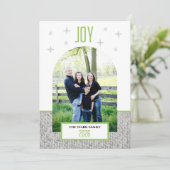 Kerstkaart met foto - Modern (Staand voorkant)