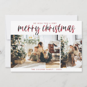 Kerstkaart met foto   Moderne Kerstmis Kaart