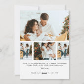 Kerstkaart met foto-overzicht van het jaar (Achterkant)