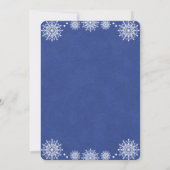 Kerstkaart met foto Sneeuwvlok Plat Kerstkaart (Achterkant)