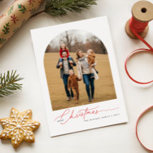 Kerstkaart met foto van een gezin van 5 voor kerst