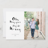 Kerstkaart met foto van een inktpen (Voorkant)