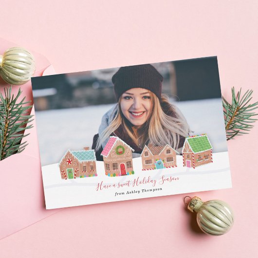 Kerstkaart met foto van Gemberbroodstraat