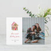 Kerstkaart met foto van Gingerbread Street (Staand voorkant)