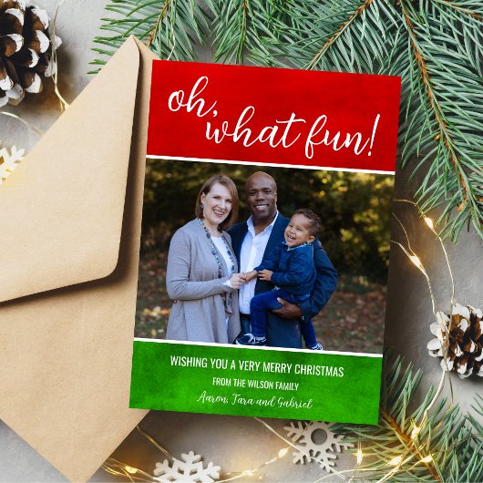 Kerstkaart met foto van het gezin