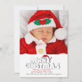 Kerstkaart met foto van Kerstmannen hoed (Voorkant)