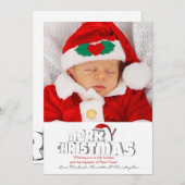 Kerstkaart met foto van Kerstmannen hoed (Voorkant / Achterkant)