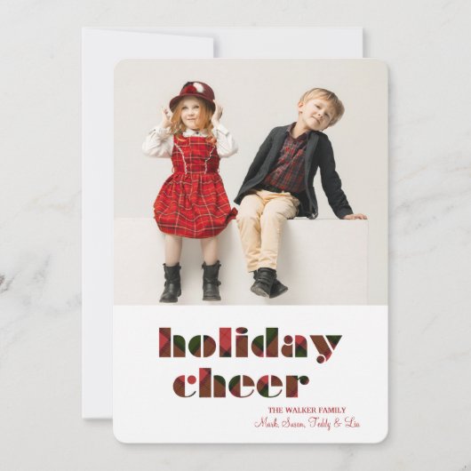 Kerstkaart met foto van Kerstvreugde (Voorkant)