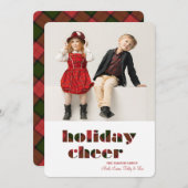 Kerstkaart met foto van Kerstvreugde (Voorkant / Achterkant)