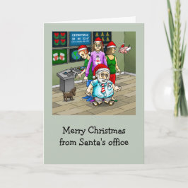 Kerstkaart met foto van Santa's kantoor Feestdagen Kaart