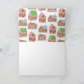 Kerstkaart met foto van Straat van Peperkoek Feestdagen Kaart (Binnen)