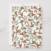 Kerstkaart met foto van verse hulst (Achterkant)