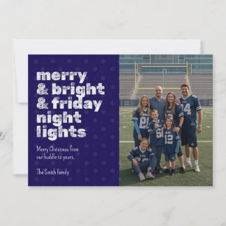 Kerstkaart met foto van vrijdagavond voetbal kaart