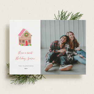Kerstkaart met foto voor Gingerbread Street