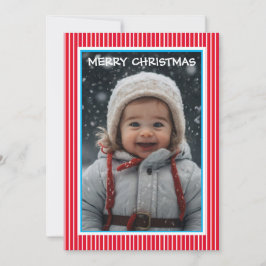 Kerstkaart met foto voor oma van de familie