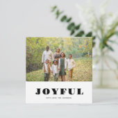 Kerstkaart met foto vrolijk kerstfeest plat (Staand voorkant)