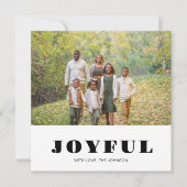 Kerstkaart met foto vrolijk kerstfeest plat (Voorkant)