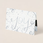 Kerstkaart met foto | Zilveren folie glans Kaarten (Voorkant)