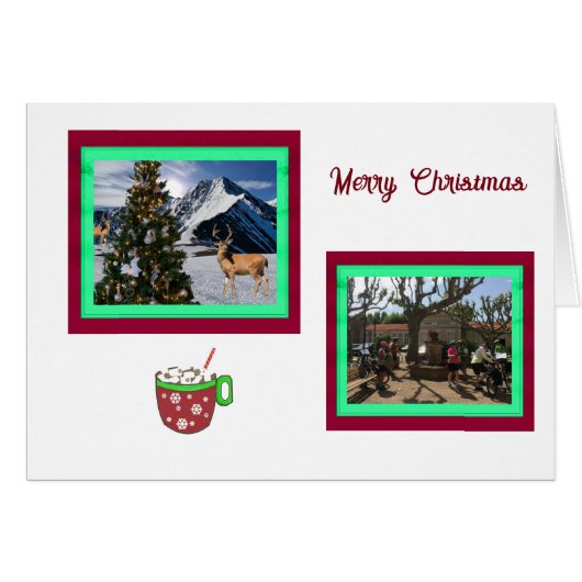 Kerstkaart met fotocollage (Voorkant Horizontaal)