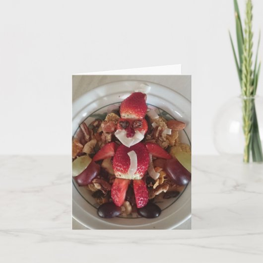 Kerstkaart met fruitige Sinterklaas Kaart (Voorkant)