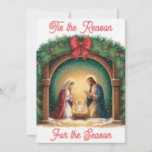 Kerstkaart met geboortescène