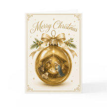 Kerstkaart met geboortescène