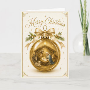Kerstkaart met geboortescène feestdagen kaart