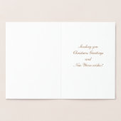 Kerstkaart met Geglansde Merry Trees Folie Kaarten (Binnen)