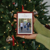 Kerstkaart met gelukkig gezin
